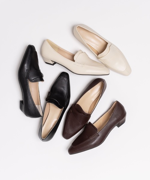 SVEC（シュベック）の「スクエアトゥ コインローファー / スリッポン（ローファー・レディース・ホワイト/ブラック/ブラウン・38/39/35/36/37）」の19枚目の写真