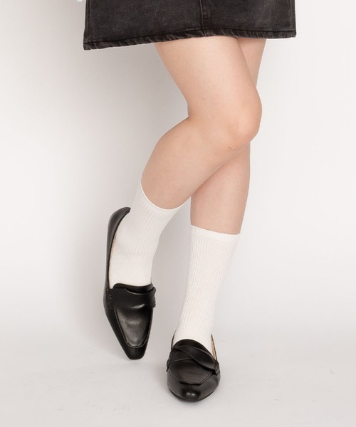 SVEC（シュベック）の「スクエアトゥ コインローファー / スリッポン（ローファー・レディース・ホワイト/ブラック/ブラウン・38/39/35/36/37）」の10枚目の写真