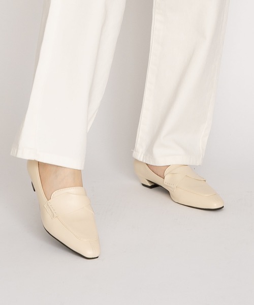 SVEC（シュベック）の「スクエアトゥ コインローファー / スリッポン（ローファー・レディース・ホワイト/ブラック/ブラウン・38/39/35/36/37）」の9枚目の写真