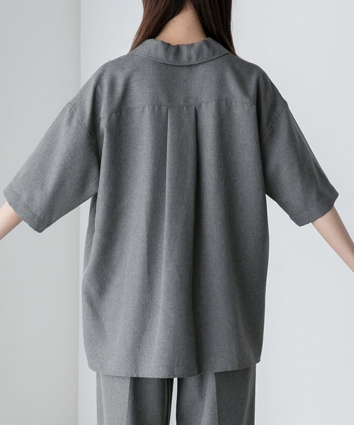 BONLECILL（ボンルシール）の「【2点セット】半袖セットアップ テーラードジャケット/センタープレスパンツセット（セットアップ・レディース・チャコールグレー/ベージュ/グリーン/アイボリー/ネイビー・FREE）」の21枚目の写真