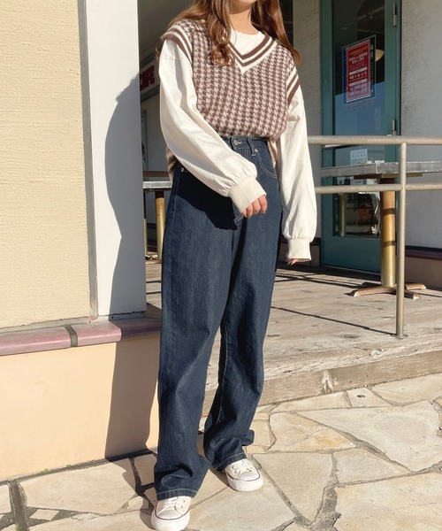 apres jour(アプレジュール)の「千鳥柄ニットベスト【ZOZOTOWN限定アイテム】(ニット/セーター・レディース・ブルー系その他/ピンク系その他/ブラック系その他/ブラウン系その他・フリー/X-LARGE)」の12枚目の写真