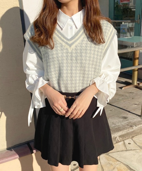 apres jour(アプレジュール)の「千鳥柄ニットベスト【ZOZOTOWN限定アイテム】(ニット/セーター・レディース・ブルー系その他/ピンク系その他/ブラック系その他/ブラウン系その他・フリー/X-LARGE)」の18枚目の写真