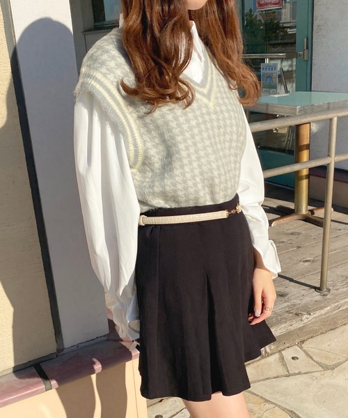 セール】千鳥柄ニットベスト【ZOZOTOWN限定アイテム】（ニット