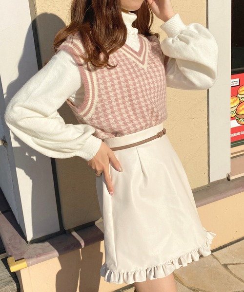 セール】千鳥柄ニットベスト【ZOZOTOWN限定アイテム】（ニット