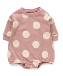 Ampersand | /かぶりワイドロンパース（ドット・ボーダー）(ロンパース)