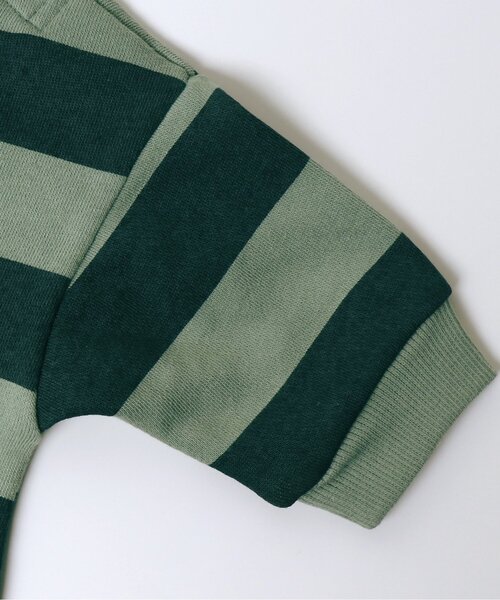 Ampersand（アンパサンド）の「/かぶりワイドロンパース（ドット・ボーダー）（ロンパース・キッズ・グレー/オフホワイト/カーキ/ピンク・80/70/60）」の10枚目の写真