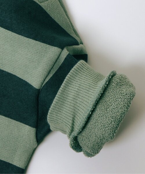 Ampersand（アンパサンド）の「/かぶりワイドロンパース（ドット・ボーダー）（ロンパース・キッズ・グレー/オフホワイト/カーキ/ピンク・80/70/60）」の11枚目の写真