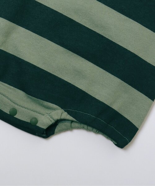 Ampersand（アンパサンド）の「/かぶりワイドロンパース（ドット・ボーダー）（ロンパース・キッズ・グレー/オフホワイト/カーキ/ピンク・80/70/60）」の12枚目の写真