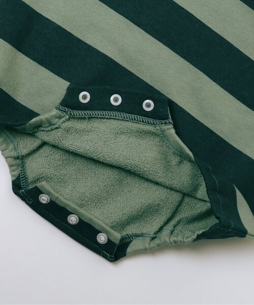 Ampersand（アンパサンド）の「/かぶりワイドロンパース（ドット・ボーダー）（ロンパース・キッズ・グレー/オフホワイト/カーキ/ピンク・80/70/60）」の13枚目の写真