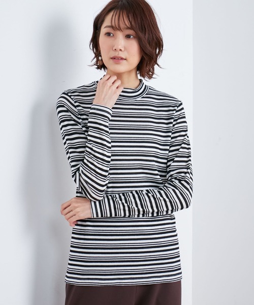 DECOY SINCE 1981（デコイシンスイチキュウハチイチ）の「ハイネックボーダープルオーバー（Tシャツ/カットソー・レディース・レッド/ライトグレー/オフホワイト・LL/M/L）」の2枚目の写真