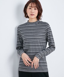 ハイネックボーダープルオーバー