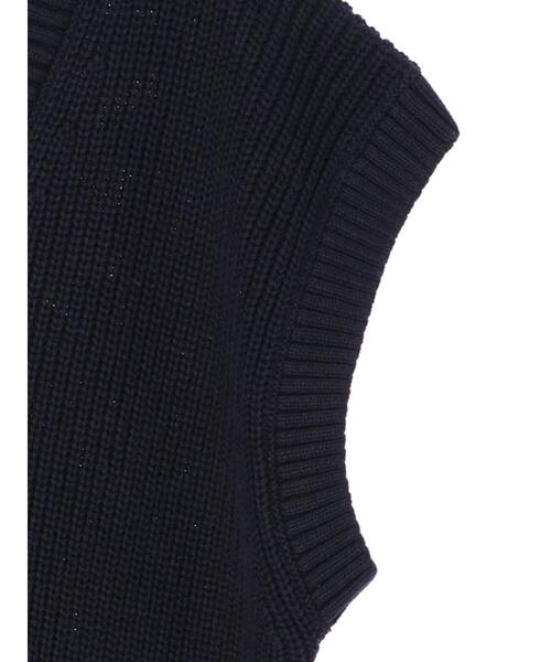 AMERICAN HOLIC（アメリカンホリック）の「Vネック片畦ニットプルオーバー（ベスト・レディース・ネイビー/アイボリー・M/L）」の22枚目の写真