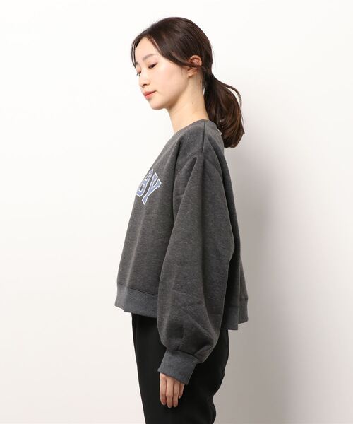 RETRO GIRL（レトロガール）の「裏起毛ショートトレーナー（スウェット・レディース・ライトグレー/ブルー/グリーン/ダークグレー・FREE）」の7枚目の写真