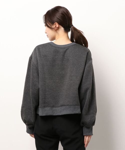 RETRO GIRL（レトロガール）の「裏起毛ショートトレーナー（スウェット・レディース・ライトグレー/ブルー/グリーン/ダークグレー・FREE）」の8枚目の写真