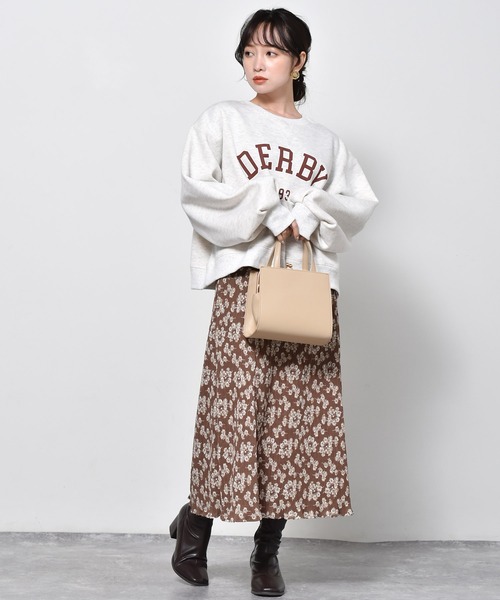 RETRO GIRL（レトロガール）の「裏起毛ショートトレーナー（スウェット・レディース・ライトグレー/ブルー/グリーン/ダークグレー・FREE）」の9枚目の写真