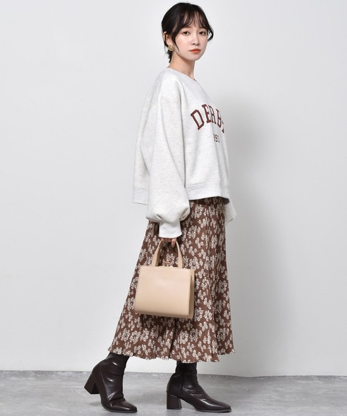 RETRO GIRL（レトロガール）の「裏起毛ショートトレーナー（スウェット・レディース・ライトグレー/ブルー/グリーン/ダークグレー・FREE）」の10枚目の写真