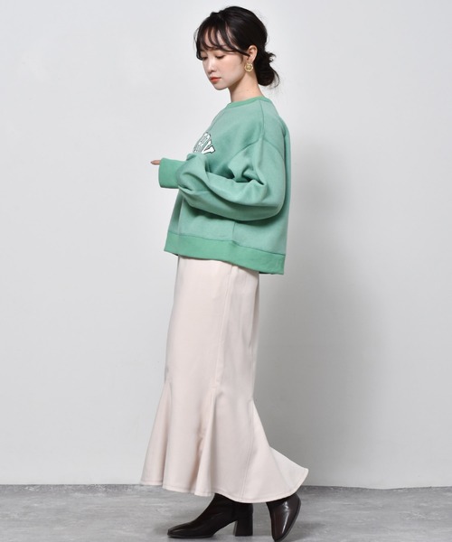 RETRO GIRL（レトロガール）の「裏起毛ショートトレーナー（スウェット・レディース・ライトグレー/ブルー/グリーン/ダークグレー・FREE）」の18枚目の写真