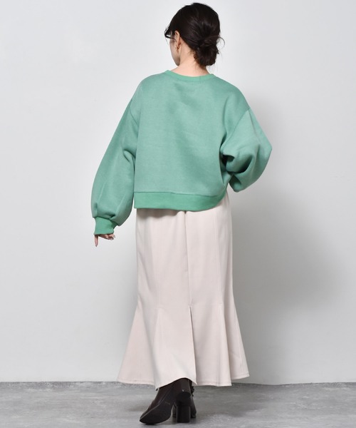 RETRO GIRL（レトロガール）の「裏起毛ショートトレーナー（スウェット・レディース・ライトグレー/ブルー/グリーン/ダークグレー・FREE）」の20枚目の写真