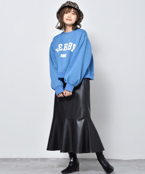 RETRO GIRL（レトロガール）の「裏起毛ショートトレーナー（スウェット・レディース・ライトグレー/ブルー/グリーン/ダークグレー・FREE）」の21枚目の写真