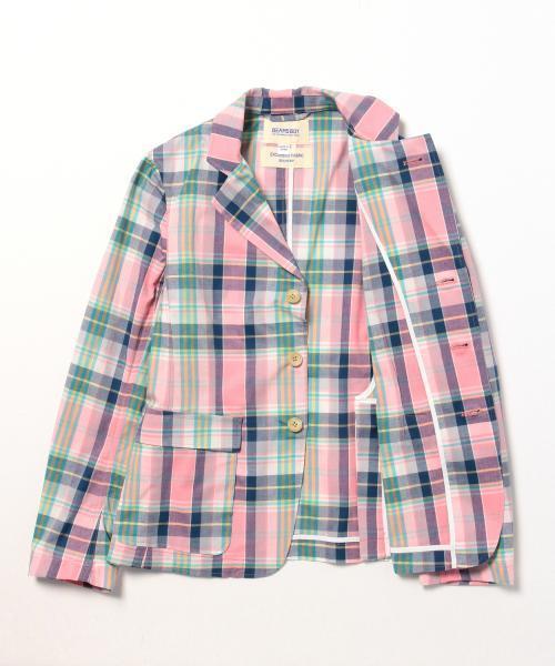 BEAMS BOY（ビームスボーイ）の「BEAMS BOY / BOY マドラス 3ボタン ジャケット（テーラードジャケット・レディース・レッド/ネイビー/ピンク・ONE SIZE）」の3枚目の写真