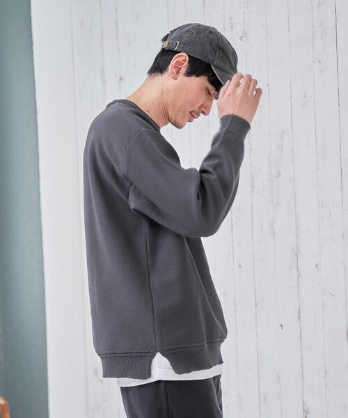 coen（コーエン）の「【2セットアイテム】[洗える]ポリニットリアルレイヤードクルーネック（ニット/セーター・メンズ・ダークグレー/ベージュ/オフホワイト・MEDIUM/SMALL/LARGE/X-LARGE）」の9枚目の写真