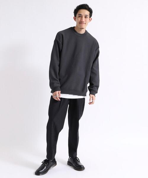 coen（コーエン）の「【2セットアイテム】[洗える]ポリニットリアルレイヤードクルーネック（ニット/セーター・メンズ・ダークグレー/ベージュ/オフホワイト・MEDIUM/SMALL/LARGE/X-LARGE）」の6枚目の写真