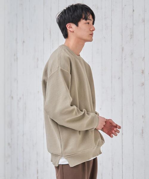 coen（コーエン）の「【2セットアイテム】[洗える]ポリニットリアルレイヤードクルーネック（ニット/セーター・メンズ・ダークグレー/ベージュ/オフホワイト・MEDIUM/SMALL/LARGE/X-LARGE）」の17枚目の写真