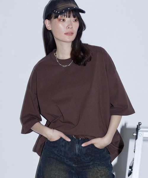 Anchor Smith(アンカー スミス)の「ダーツオーバーバルーン半袖Tシャツ(Tシャツ/カットソー・メンズ・ライトグレー/ブラック/パープル/オフホワイト/グリーン/チャコール/ブルー系/ピンク系/ブラウン/カーキ/イエロー/アッシュグレー/ライトベージュ/ダークネイビー/チャコールグレー/グリーン系/バーガンディー/グレー系/ライトブルー/レッド系/ブラウン系・M/L)」の9枚目の写真