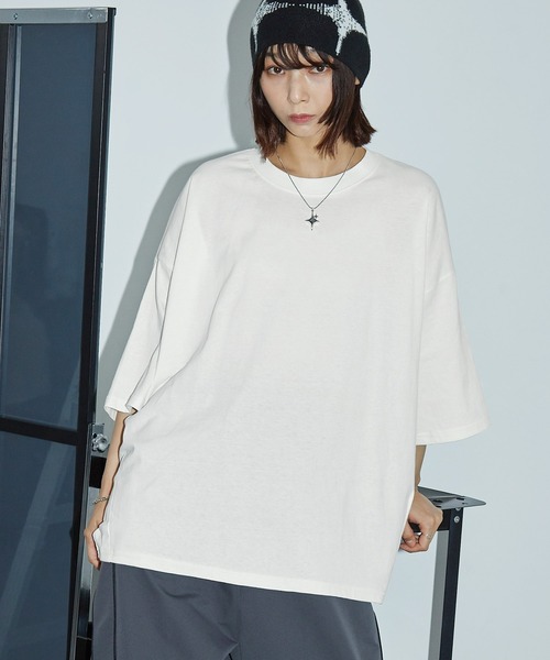 Anchor Smith（アンカー スミス）の「ダーツオーバーバルーンTee（Tシャツ/カットソー・メンズ・ライトグレー/ブラック/パープル/オフホワイト/グリーン/チャコール/ブルー系/ピンク系/ブラウン/カーキ/イエロー/アッシュグレー/ライトベージュ/ダークネイビー/チャコールグレー/グリーン系/バーガンディー/グレー系/ライトブルー/レッド系・M/L）」の21枚目の写真