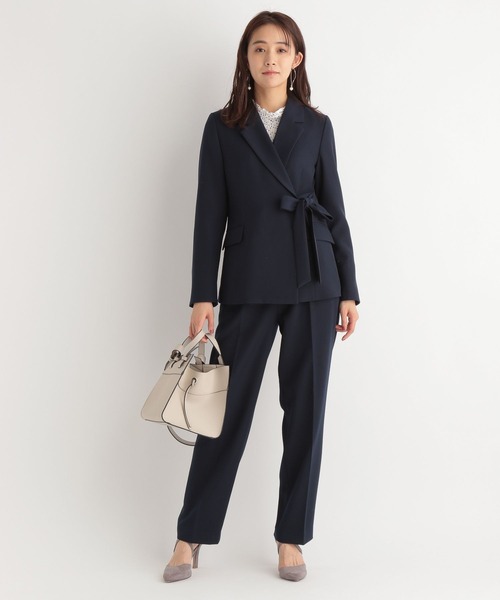 Andemiu（アンデミュウ）の「【セットアップ対応】ハイウエストテーラードパンツ264755（スラックス・レディース・ネイビー/グリーン/アイボリー・SMALL/MEDIUM）」の5枚目の写真