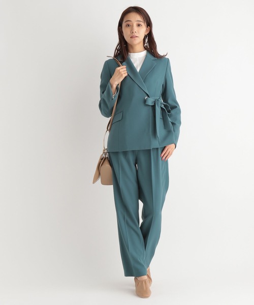 Andemiu（アンデミュウ）の「【セットアップ対応】ハイウエストテーラードパンツ264755（スラックス・レディース・ネイビー/グリーン/アイボリー・SMALL/MEDIUM）」の6枚目の写真