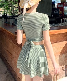 バックリボンセパレートワンピース 水着