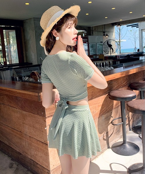 Dita Muaj.（ディータムアージュ）の「バックリボンセパレートワンピース 水着（水着・レディース・ネイビー/グリーン・S/M/L）」の9枚目の写真