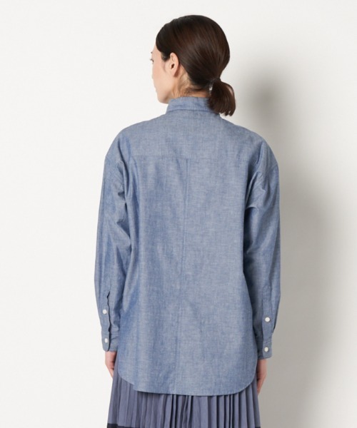 HELIOPOLE（エリオポール）の「BIO WASH DUNGAREE SHIRT（シャツ/ブラウス・レディース・ネイビー・38）」の2枚目の写真