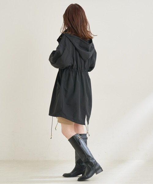 natural couture(ナチュラルクチュール)の「【WEB限定カラー有り】フードが取れるミリタリーモッズコート(ミリタリージャケット・レディース・オフホワイト/ブラック/ベージュ/カーキ・FREE)」の6枚目の写真