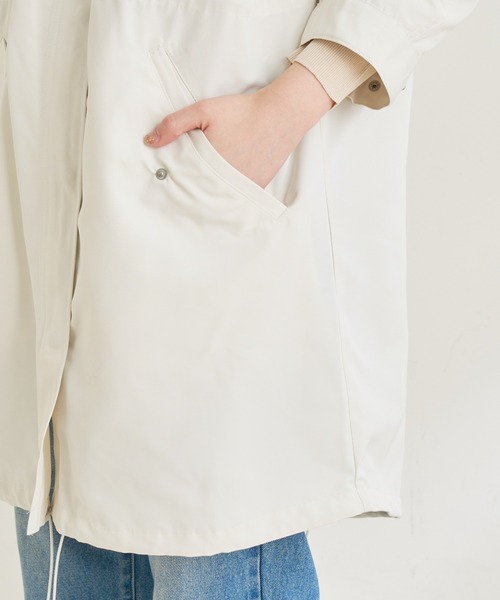 natural couture(ナチュラルクチュール)の「【WEB限定カラー有り】フードが取れるミリタリーモッズコート(ミリタリージャケット・レディース・オフホワイト/ブラック/ベージュ/カーキ・FREE)」の8枚目の写真