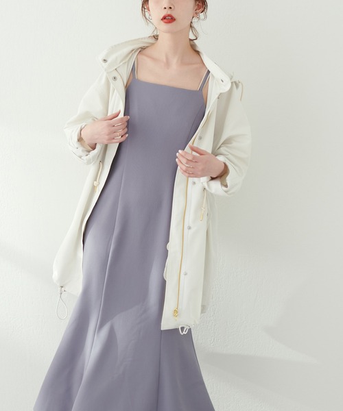 natural couture(ナチュラルクチュール)の「【WEB限定カラー有り】フードが取れるミリタリーモッズコート(ミリタリージャケット・レディース・オフホワイト/ブラック/ベージュ/カーキ・FREE)」の22枚目の写真