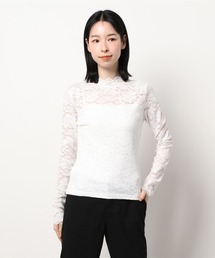 DURAS（デュラス）の「ハイネックレーストップス（Tシャツ/カットソー）」