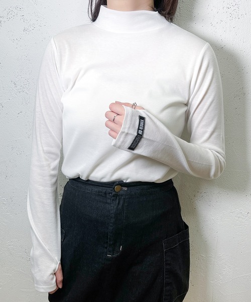 PairPair(ペアペア)の「フライスハイネックインナー(Tシャツ/カットソー・レディース・ブラック/オフホワイト・FREE)」の16枚目の写真