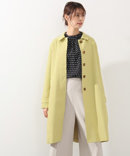 DRESKIP(ドレスキップ)の「◆防花粉中空糸ステンカラーコート(ステンカラーコート・レディース・ネイビー/イエロー系その他/サンドベージュ・04/02/03)」の3枚目の写真