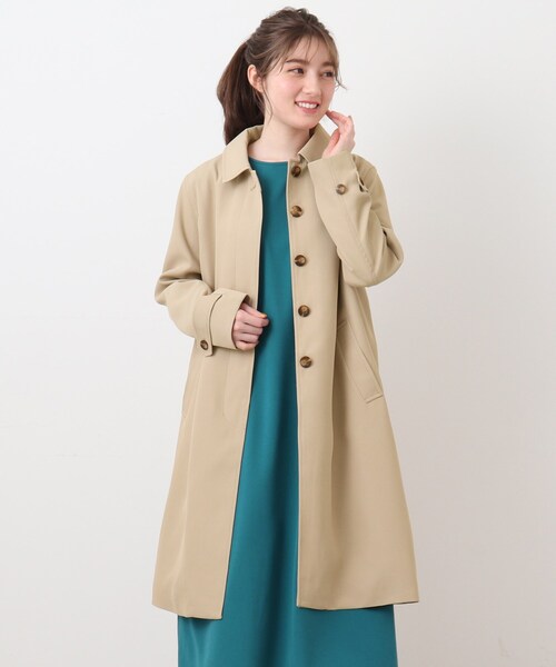 DRESKIP(ドレスキップ)の「◆防花粉中空糸ステンカラーコート(ステンカラーコート・レディース・ネイビー/イエロー系その他/サンドベージュ・04/02/03)」の2枚目の写真