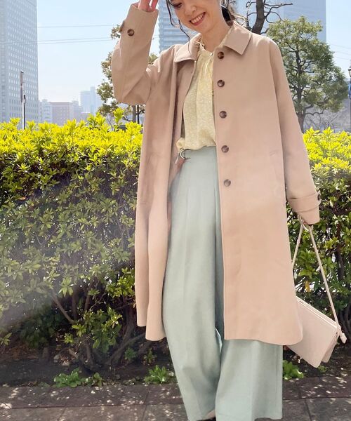 DRESKIP(ドレスキップ)の「◆防花粉中空糸ステンカラーコート(ステンカラーコート・レディース・ネイビー/イエロー系その他/サンドベージュ・04/02/03)」の10枚目の写真