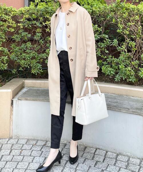 DRESKIP(ドレスキップ)の「◆防花粉中空糸ステンカラーコート(ステンカラーコート・レディース・ネイビー/イエロー系その他/サンドベージュ・04/02/03)」の11枚目の写真