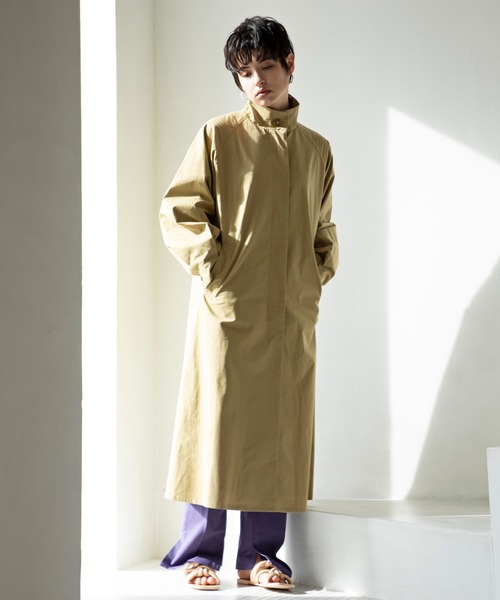 ReNorm（リノーム）の「ショートジレレイヤードコート（トレンチコート・レディース・グレイッシュベージュ/キャメル/カーキ・フリー）」の21枚目の写真