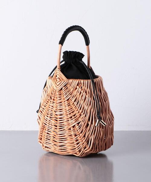 TSURU by Mariko Oikawa（ツルバイマリコオイカワ）の「＜TSURU by MARIKO OIKAWA（ツル バイ マリコオイカワ）＞MINI BUSKET バッグ（かごバッグ・レディース・ベージュ・FREE）」の2枚目の写真