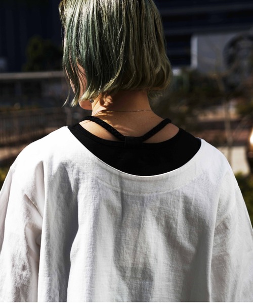AVIREX(アヴィレックス)の「BLOCK LOGO T-SHIRT/ ブロックロゴティーシャツ(Tシャツ/カットソー・レディース・イエロー/ネイビー/ホワイト・FREE)」の16枚目の写真