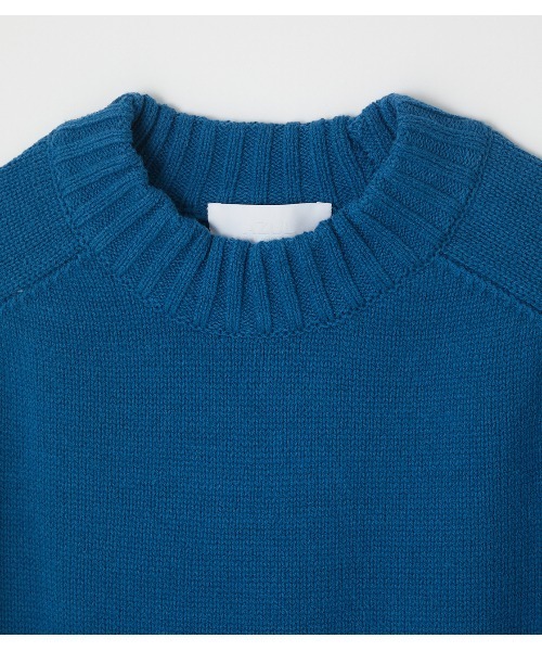 AZUL by moussy（アズールバイマウジー）の「【PLUS】CROPPED KNIT TOPS/クロップドニットトップス（ニット/セーター・レディース・オフホワイト/ブルー・FREE）」の12枚目の写真