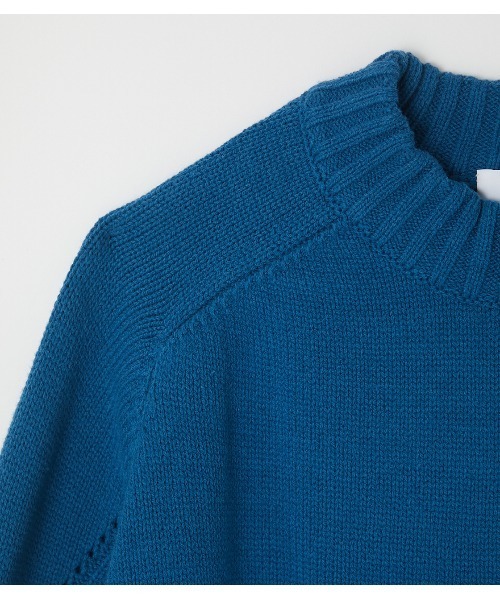 AZUL by moussy（アズールバイマウジー）の「【PLUS】CROPPED KNIT TOPS/クロップドニットトップス（ニット/セーター・レディース・オフホワイト/ブルー・FREE）」の13枚目の写真