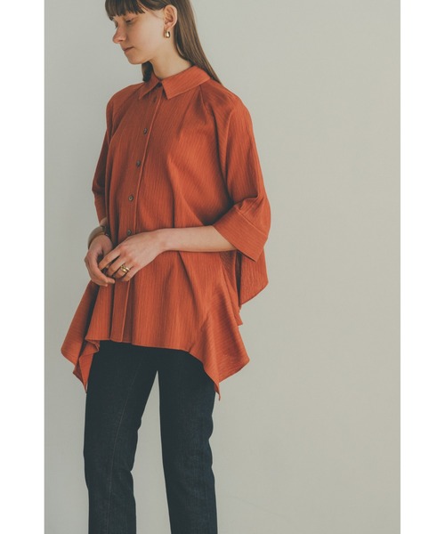 シャツ/ブラウス(長袖/七分) CLANE COTTON CREPE BACK FRILL SHIRT CLANE（クラネ）の「COTTON CREPE BACK FRILL SHIRT（シャツ