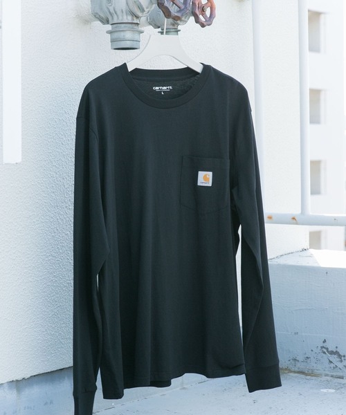 Carhartt(カーハート)の「carhartt LONG-SLEEVE POCKET T-SHIRTS(Tシャツ/カットソー・メンズ・カーキ/ホワイト/ブラック・MEDIUM/X-LARGE/LARGE)」の1枚目の写真